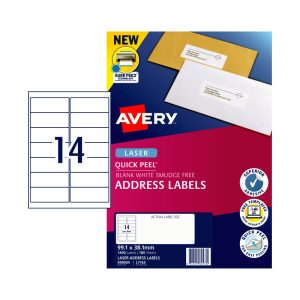 AVERY Laser Label QP – 14Up x 100Pcs