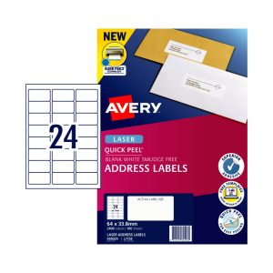 AVERY Laser Label QP – 24Up x 100Pcs