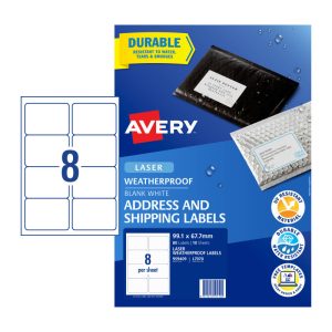 AVERY Laser Label – 8Up x 10Pcs