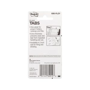 POST-IT Tab 686-PLOY 50×38 Pack of 4 Bx6