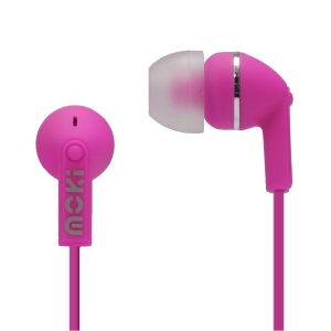 MOKI Dots Noise Isolation Earbuds – Pink