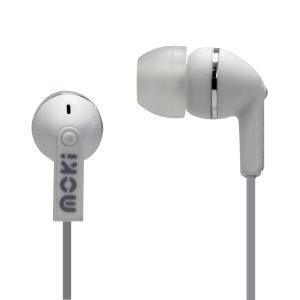 MOKI Dots Noise Isolation Earbuds – White