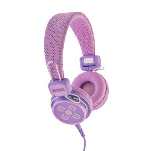 MOKI Kid Safe Volume Limited Headphones – Pink and Purple