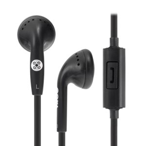 MOKI Stereo Earphones In-line Mic & Control – Black