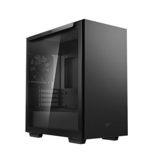 DEEPCOOL MACUBE 110 Minimalistic Micro-ATX Case, Magnetic Tempered Glass Panel, Removable Drive Cage, Adjustable GPU Holder, 1xPreinstalled Fan