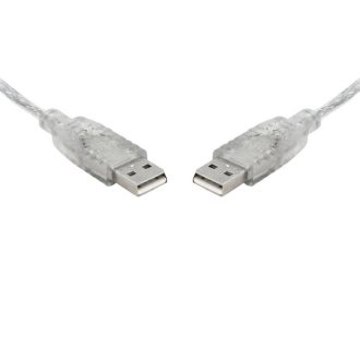 8WARE USB 2.0 Cable A to A Male to Male Transparent