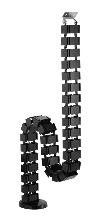 BRATECK Quad Entry Vertebrae Cable Management Spine Material.Steel,ABS Dimensions 1300x67x35mm – Black