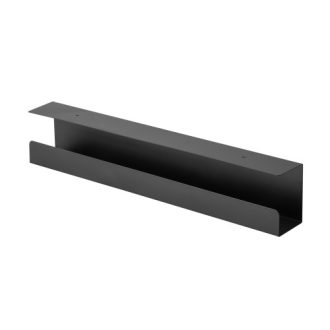 BRATECK Under-Desk Cable Tray Organizer – Black Dimensions:600x114x76mm