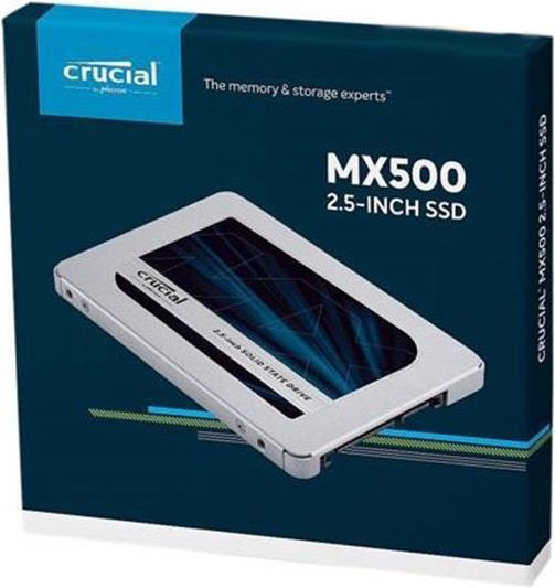 MICRON (CRUCIAL) MX500 2.5′ SATA SSD – 3D TLC 560/510 MB/s 90/95K IOPS Acronis True Image Cloning Software 7mm w/9.5mm Adapter – 250GB