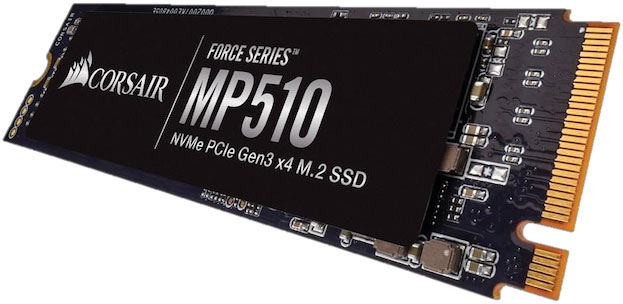 CORSAIR Force MP510 NVMe PCIe SSD M.2 – 3D TCL NAND 3100/1050 MB/s 240/180K IOPS (2280) 1.8mil Hrs MTBF – 240GB