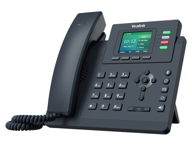 Yealink T33G 4 Line IP phone, 320×240 Colour Display, Dual Gigabit Ports, PoE. No Power Adapter included