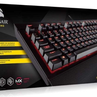 CORSAIR Gaming K68 – IP32 Spill Resistant, Compact Mechanical Keyboard, Cherry MX Red, Backlit Red LED