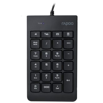 RAPOO K10 Wired Numeric NumberPad Keyboard – Spill Resistant Design, Laser Carved Keycap, Spill-Resistant Design, Easy Installation