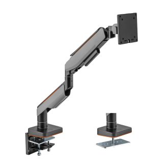 BRATECK Single Heavy-Duty Gaming Monitor Arm Fit Most 17′-49′ Monitor Up to 20KG VESA 75×75,100×100