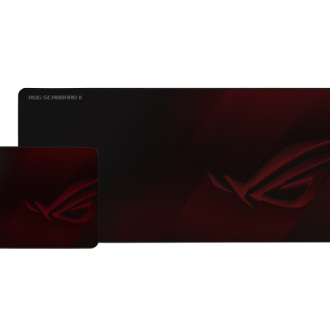 ASUS ROG SCABBARD II Gaming Mouse Pad, Medium 360x260mm + Extended 900x400mm Size, Water/Oil/Dust Respellent, Anti-Fray, Soft Cloth With Rubber Base