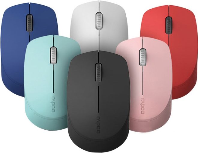 RAPOO M100 2.4GHz & Bluetooth 3 / 4 Quiet Click Wireless Mouse – 1300dpi Connects up to 3 Devices, Up to 9 months Battery Life – Black