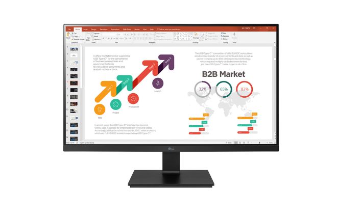 LG 23.8″ IPS 5ms Full HD B2B Monitor – HDMI/VGA Tilt VESA100mm USB, USB-C