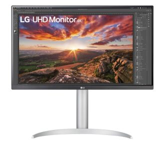 LG 27′ IPS 5ms 4K UHD HDR400 FreeSync 3-Side Borderless Monitor w/ArcLine HAS – HDMI,DP, USB Type-C, Speaker, VESA 100mm, Height Adjustable