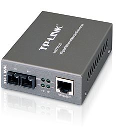 TP-LINK MC210CS Gigabit Ethernet RJ45 to SC Fiber Single-Mode Media Converter Extends Distance up to 15km