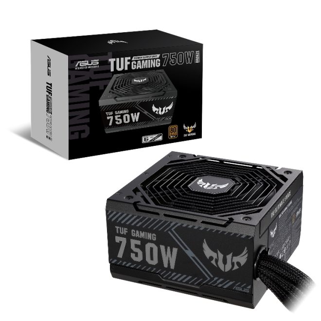 ASUS TUF-GAMING-750B PSU 750W Bronze 80 Plus Bronze, Military Grade, Protective PCB Coat, Axial-Tech Fan, Sleeved Cables, 6YW