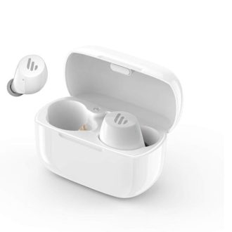 Edifier TWS1 Bluetooth Wireless Earbuds – WHITE/Dual BT Connectivity/Wireless Charging Case/12 hr playtime/9 hr Charge/8mm Magnetic Driver