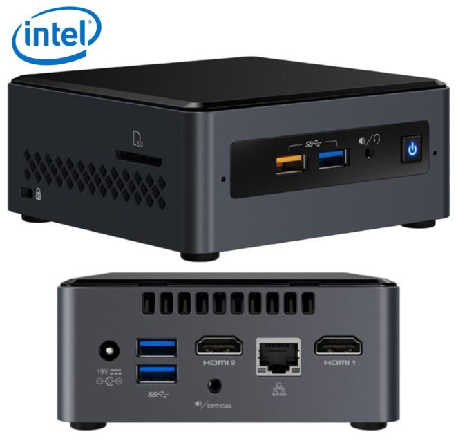 INTEL-P NUC J5005 2.8GHz 2xDDR4 SODIMM 2.5′ HDD/SSD 2xHDMI 2xDisplays GbE LAN WiFi BT 4xUSB3.0 2xUSB2.0 for DS POS no headphone no AC cord BOXNUC7PJYHN