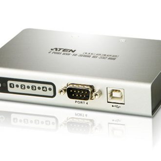 Serial Hub 4 Port USB to RS232 Converter w/ 1.8m cable, Supports Hot-Swapping & Plug and Play