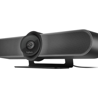 Logitech MeetUp 4K Conferencecam with 120-degree FOV & 4K Optics HD Video & Audio Conferencing Camera System for Small Meeting Rooms