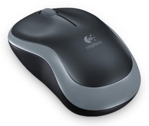 Logitech Wireless Mouse M185, 3 Button, Optical, 1000 DPI, USB Receiver, Scroll Wheel,  2.4GHz – Limited Stock – Grey