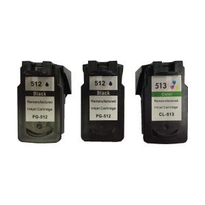 Remanufactured Value Pack 2 x PG512 Black & 1 x CL513 Colour