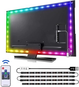 LED Strip Lights Rope Light for TV, Gaming and Computer (Lights Strip App with Remote Control) – 3M