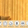 USB Powered 300 LED Curtain String Light with 8 Modes and Remote Control for Bedroom Party Wedding Decorations