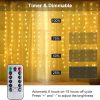 USB Powered 300 LED Curtain String Light with 8 Modes and Remote Control for Bedroom Party Wedding Decorations