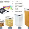 14 Pieces Airtight Food Storage and BPA Free Plastic with Easy Lock Black Lids Labels for Kitchen