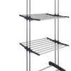 3 Tier Foldable Clothes Drying Rack for Laundry Dryer with Hanger Stand Rail Indoor