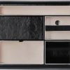 Valet Tray Leather Multi Catch Storage Box for Jewellery Accessories, Keys, Phone, Wallet, Coin, Jewellery (Black)