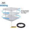 3 Tier 360 Rotating Display Rack Organizer Stand for Clear Nail Polish and Makeup Cosmetics with Acrylic Guard