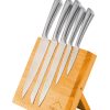 Natural Bamboo Magnetic Knife Block Holder with Strong Magnets for Home Kitchen Storage & Organisation