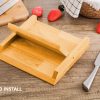 Natural Bamboo Magnetic Knife Block Holder with Strong Magnets for Home Kitchen Storage & Organisation