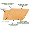 3 Pieces Bamboo Cutting Board with Juice Groove and Mobile Holder included for Home Kitchen