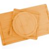 3 Pieces Bamboo Cutting Board with Juice Groove and Mobile Holder included for Home Kitchen