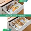 Bamboo Adjustable Kitchen Drawer Dividers (Large, 44-55 cm) – 4