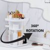 360 Rotating Large Capacity Makeup Organizer for Bedroom and Bathroom – White