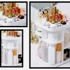 360 Rotating Large Capacity Makeup Organizer for Bedroom and Bathroom – White