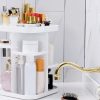 360 Rotating Large Capacity Makeup Organizer for Bedroom and Bathroom – White