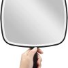 Extra Large Black Handheld Mirror with Handle – 31.5×23 cm