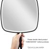 Extra Large Black Handheld Mirror with Handle – 31.5×23 cm