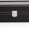 Black PU Leather Watch Organizer Display Storage Box Cases for Men & Women – 30x12x8 cm