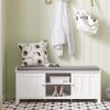 Shoe Cabinet Bench, White