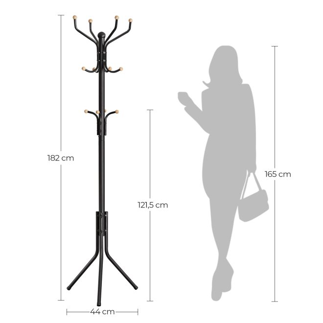 8 Hook Coat Rack Freestanding Tree